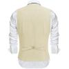 imageCOOFANDY Mens Suit Vest Slim Fit Casual Business Vests Lightweight VNeck Formal Dress Waistcoat for Wedding PromBeige