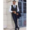imageCOOFANDY Mens Suit Vest Slim Fit Casual Business Vests Lightweight VNeck Formal Dress Waistcoat for Wedding PromBlack