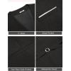 imageCOOFANDY Mens Suit Vest Slim Fit Casual Business Vests Lightweight VNeck Formal Dress Waistcoat for Wedding PromBlack