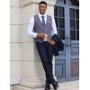 imageCOOFANDY Mens Suit Vest Slim Fit Casual Business Vests Lightweight VNeck Formal Dress Waistcoat for Wedding PromBlue