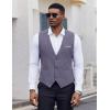 imageCOOFANDY Mens Suit Vest Slim Fit Casual Business Vests Lightweight VNeck Formal Dress Waistcoat for Wedding PromBlue