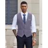 imageCOOFANDY Mens Suit Vest Slim Fit Casual Business Vests Lightweight VNeck Formal Dress Waistcoat for Wedding PromBlue