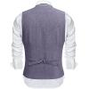 imageCOOFANDY Mens Suit Vest Slim Fit Casual Business Vests Lightweight VNeck Formal Dress Waistcoat for Wedding PromBlue