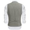 imageCOOFANDY Mens Suit Vest Slim Fit Casual Business Vests Lightweight VNeck Formal Dress Waistcoat for Wedding PromGrey
