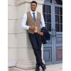 imageCOOFANDY Mens Suit Vest Slim Fit Casual Business Vests Lightweight VNeck Formal Dress Waistcoat for Wedding PromKhaki