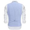 imageCOOFANDY Mens Suit Vest Slim Fit Casual Business Vests Lightweight VNeck Formal Dress Waistcoat for Wedding PromLight Blue