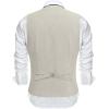 imageCOOFANDY Mens Suit Vest Slim Fit Casual Business Vests Lightweight VNeck Formal Dress Waistcoat for Wedding PromLight Grey