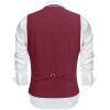 imageCOOFANDY Mens Suit Vest Slim Fit Casual Business Vests Lightweight VNeck Formal Dress Waistcoat for Wedding PromWine Red