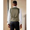 imageCOOFANDY Mens Suit Vest Slim Fit Double Breasted Dress Vest Casual Business Formal WaistcoatArmy Green
