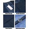 imageCOOFANDY Mens Suit Vest Slim Fit Double Breasted Dress Vest Casual Business Formal WaistcoatBlue