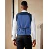 imageCOOFANDY Mens Suit Vest Slim Fit Double Breasted Dress Vest Casual Business Formal WaistcoatBlue