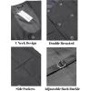 imageCOOFANDY Mens Suit Vest Slim Fit Double Breasted Dress Vest Casual Business Formal WaistcoatGray
