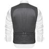imageCOOFANDY Mens Suit Vest Slim Fit Double Breasted Dress Vest Casual Business Formal WaistcoatGray