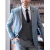 imageCOOFANDY Mens Suit Vest Slim Fit Double Breasted Dress Vest Casual Business Formal WaistcoatGray