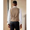 imageCOOFANDY Mens Suit Vest Slim Fit Double Breasted Dress Vest Casual Business Formal WaistcoatKhaki