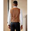imageCOOFANDY Mens Suit Vest Slim Fit Double Breasted Dress Vest Casual Business Formal WaistcoatLight Brown