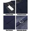 imageCOOFANDY Mens Suit Vest Slim Fit Double Breasted Dress Vest Casual Business Formal WaistcoatNavy Blue