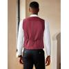 imageCOOFANDY Mens Suit Vest Slim Fit Double Breasted Dress Vest Casual Business Formal WaistcoatRed