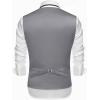 imageCOOFANDY Mens Suit Vests Slim Fit Waistcoat Notch Lapel Casual Formal VestGrey