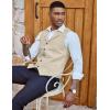 imageCOOFANDY Mens Suit Vests Slim Fit Waistcoat Notch Lapel Casual Formal VestLight Khaki