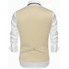 imageCOOFANDY Mens Suit Vests Slim Fit Waistcoat Notch Lapel Casual Formal VestLight Khaki