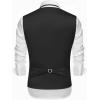 imageCOOFANDY Mens Suit Vests Slim Fit Waistcoat Notch Lapel Casual Formal VestSolid Color  Black