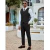 imageCOOFANDY Mens Suit Vests Slim Fit Waistcoat Notch Lapel Casual Formal VestSolid Color  Black