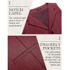 imageCOOFANDY Mens Suit Vests Slim Fit Waistcoat Notch Lapel Casual Formal VestWine Red