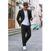 imageCOOFANDY Mens Suits 2 Piece Slim Fit Suit Set 2 Button Lightweight Casual Knit Blazer Suit Jacket PantsBlack