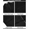 imageCOOFANDY Mens Suits 2 Piece Slim Fit Suit Set 2 Button Lightweight Casual Knit Blazer Suit Jacket PantsBlack