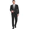 imageCOOFANDY Mens Suits 2 Piece Slim Fit Suit Set 2 Button Lightweight Casual Knit Blazer Suit Jacket PantsBlack