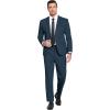 imageCOOFANDY Mens Suits 2 Piece Slim Fit Suit Set 2 Button Lightweight Casual Knit Blazer Suit Jacket PantsBlue
