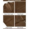 imageCOOFANDY Mens Suits 2 Piece Slim Fit Suit Set 2 Button Lightweight Casual Knit Blazer Suit Jacket PantsBrown