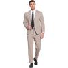 imageCOOFANDY Mens Suits 2 Piece Slim Fit Suit Set 2 Button Lightweight Casual Knit Blazer Suit Jacket PantsChampagne