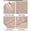 imageCOOFANDY Mens Suits 2 Piece Slim Fit Suit Set 2 Button Lightweight Casual Knit Blazer Suit Jacket PantsChampagne