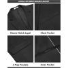 imageCOOFANDY Mens Suits 2 Piece Slim Fit Suit Set 2 Button Lightweight Casual Knit Blazer Suit Jacket PantsDrak Grey