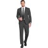 imageCOOFANDY Mens Suits 2 Piece Slim Fit Suit Set 2 Button Lightweight Casual Knit Blazer Suit Jacket PantsDrak Grey
