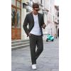 imageCOOFANDY Mens Suits 2 Piece Slim Fit Suit Set 2 Button Lightweight Casual Knit Blazer Suit Jacket PantsDrak Grey