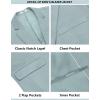 imageCOOFANDY Mens Suits 2 Piece Slim Fit Suit Set 2 Button Lightweight Casual Knit Blazer Suit Jacket PantsLight Blue