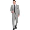 imageCOOFANDY Mens Suits 2 Piece Slim Fit Suit Set 2 Button Lightweight Casual Knit Blazer Suit Jacket PantsLight Grey