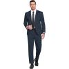 imageCOOFANDY Mens Suits 2 Piece Slim Fit Suit Set 2 Button Lightweight Casual Knit Blazer Suit Jacket PantsNavy Blue