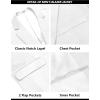 imageCOOFANDY Mens Suits 2 Piece Slim Fit Suit Set 2 Button Lightweight Casual Knit Blazer Suit Jacket PantsWhite
