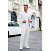 imageCOOFANDY Mens Suits 2 Piece Slim Fit Suit Set 2 Button Lightweight Casual Knit Blazer Suit Jacket PantsWhite