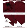 imageCOOFANDY Mens Suits 2 Piece Slim Fit Suit Set 2 Button Lightweight Casual Knit Blazer Suit Jacket PantsWine Red