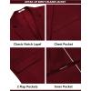 imageCOOFANDY Mens Suits 2 Piece Slim Fit Suit Set 2 Button Lightweight Casual Knit Blazer Suit Jacket PantsWine Red