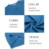 imageCOOFANDY Mens Sweater Crewneck Pullover Long Sleeve Lightweight Sweater Plain Knit Silm FitDark Blue