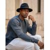 imageCOOFANDY Mens Sweater Crewneck Pullover Long Sleeve Lightweight Sweater Plain Knit Silm FitDark Gray