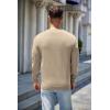 imageCOOFANDY Mens Sweater Crewneck Pullover Long Sleeve Lightweight Sweater Plain Knit Silm FitKhaki