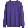 imageCOOFANDY Mens Sweater Crewneck Pullover Long Sleeve Lightweight Sweater Plain Knit Silm FitPurple