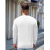 imageCOOFANDY Mens Sweater Crewneck Pullover Long Sleeve Lightweight Sweater Plain Knit Silm FitWhite